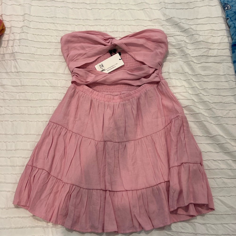 Pink Strapless Dress